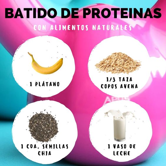 Receta de batido de proteínas natural