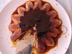Flan de chocolate con agar agar